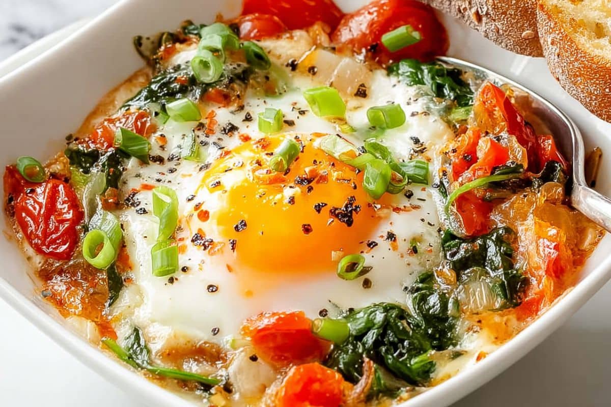 Baked Feta Eggs