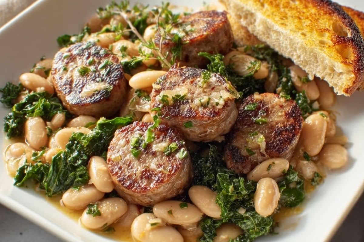 Chicken Sausage White Bean Skillet