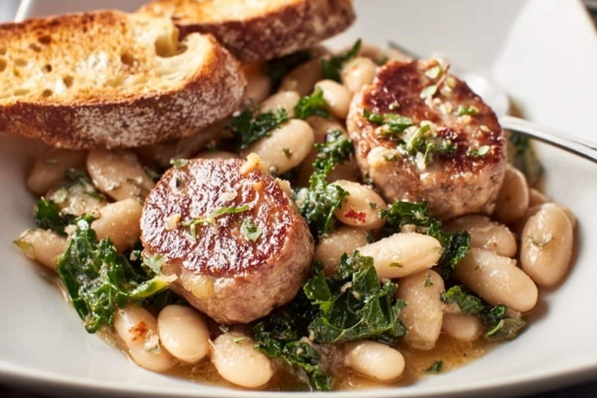 Chicken Sausage White Bean Skillet