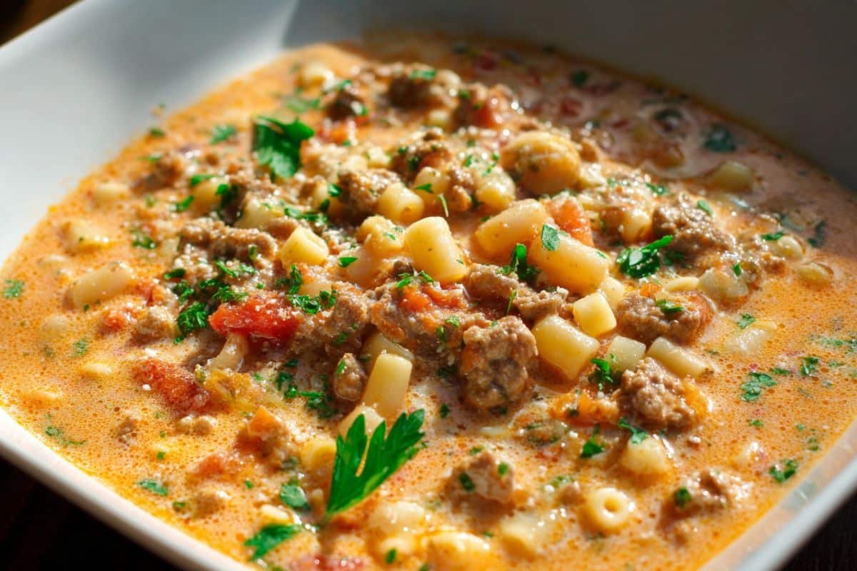 Creamy Parmesan Italian Sausage Soup