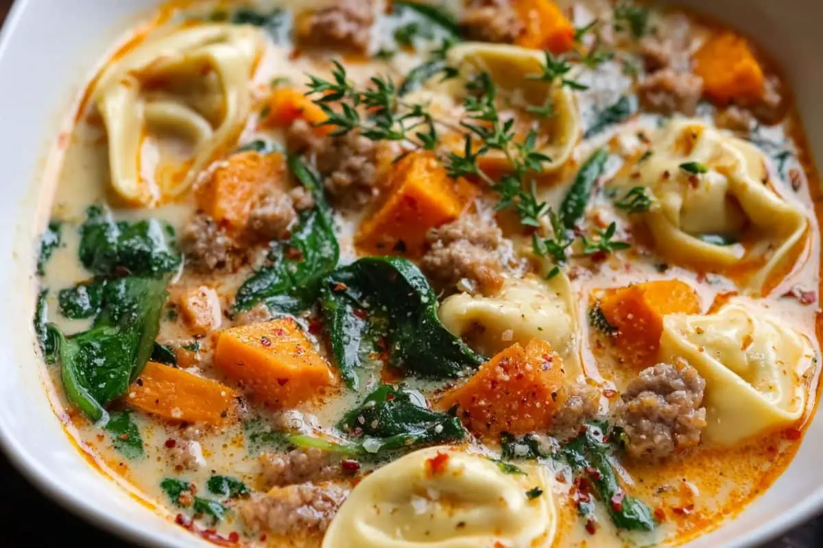 Creamy Sausage Tortellini Soup