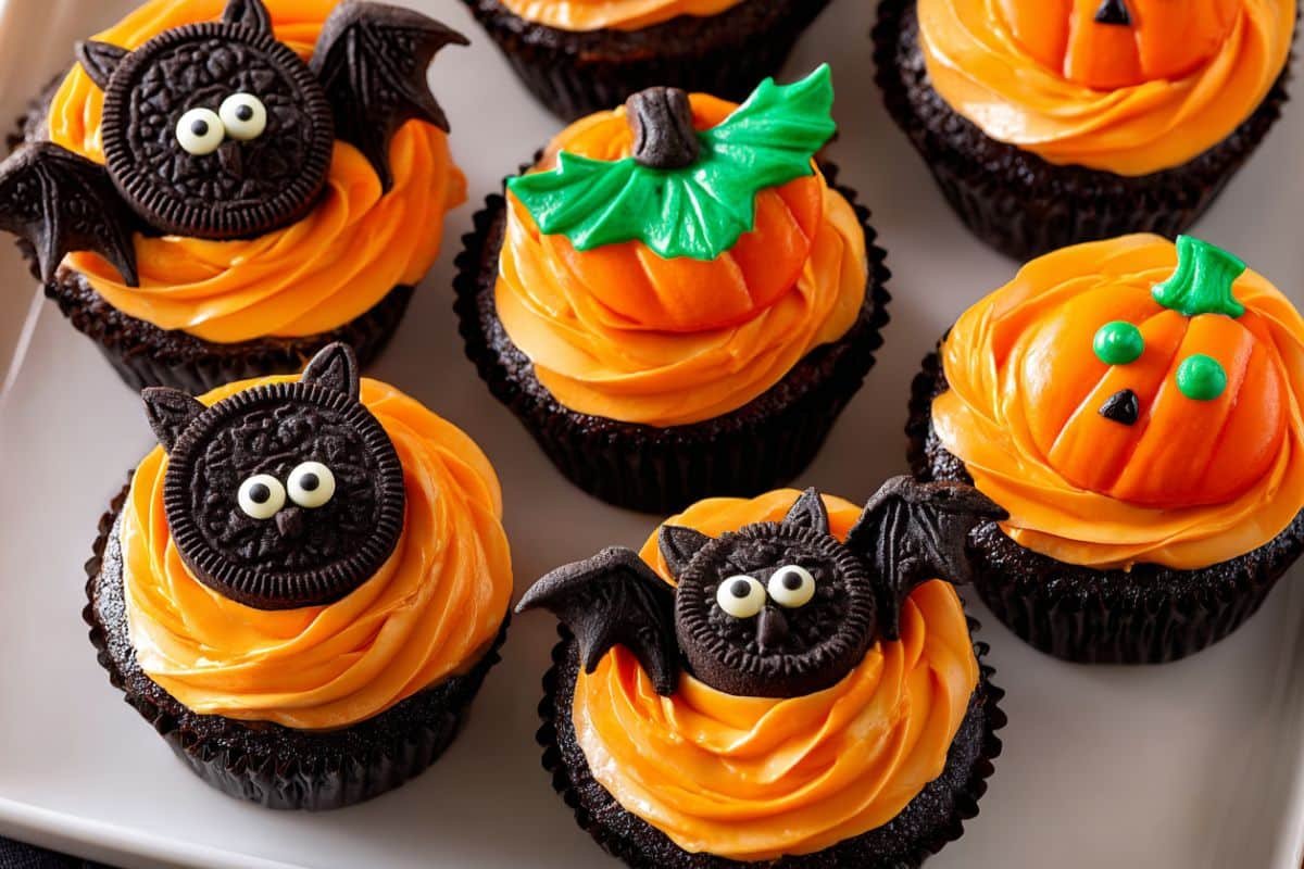 Decorated Halloween Cupcakes