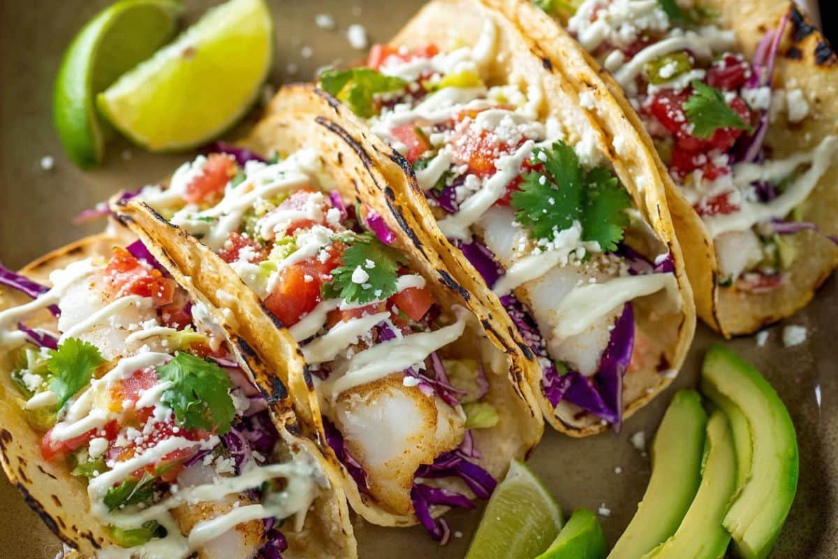 Fish tacos recipe with best fish taco sauce