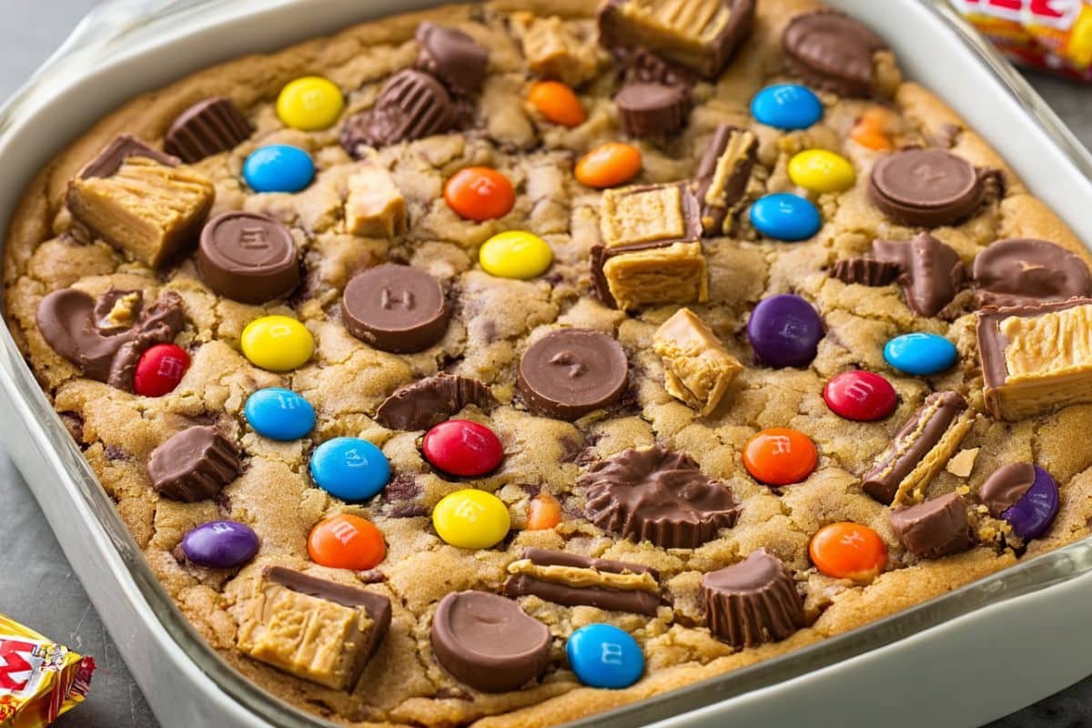 Halloween Candy Cookie Cake