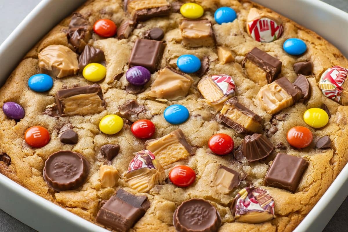 Halloween Candy Cookie Cake