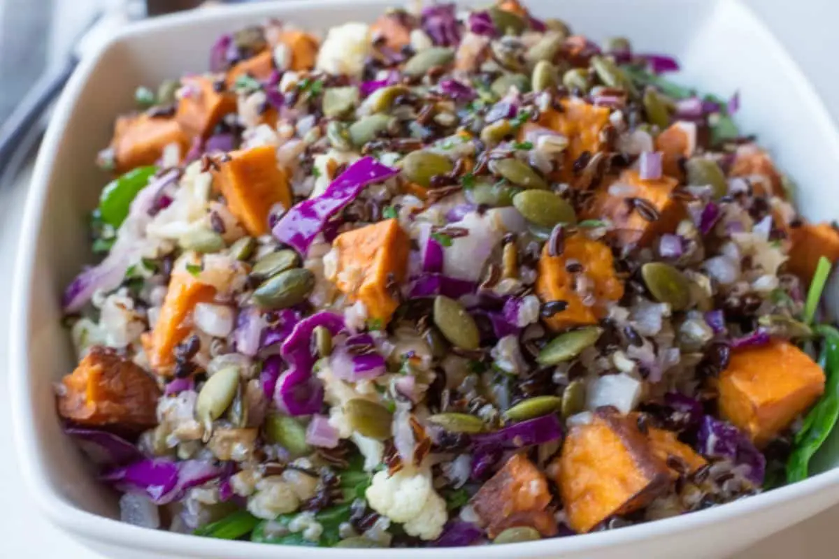 Halloween Rice Veggie Salad
