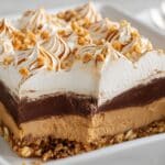 No‑Bake Peanut Butter Chocolate Pretzel Pie 5 No-Bake Peanut Butter Chocolate Pretzel Pie recipe