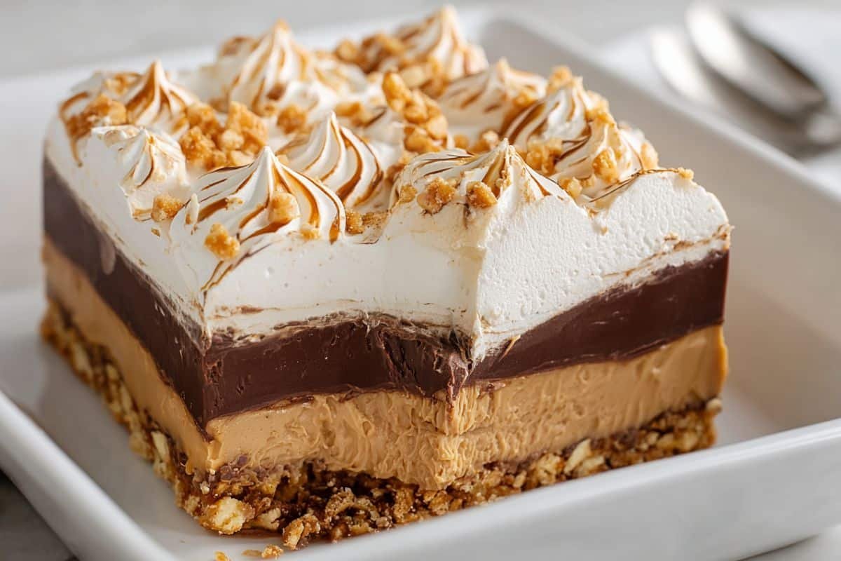 No‑Bake Peanut Butter Chocolate Pretzel Pie