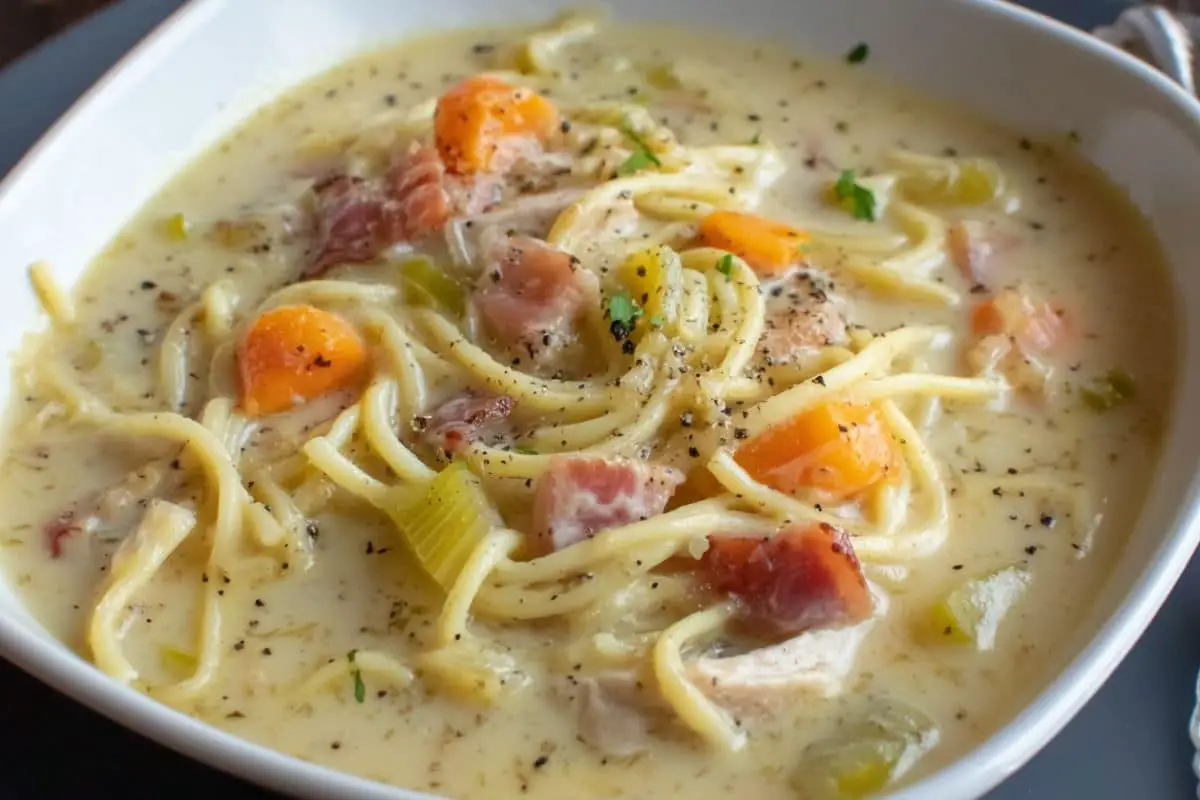 Slow Cooker Crack Chicken Noodle Soup recipe