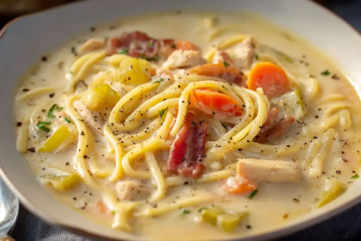 Slow Cooker Crack Chicken Noodle Soup