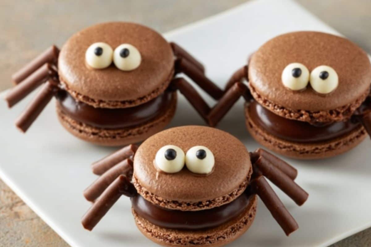 Spooky Spider Macarons
