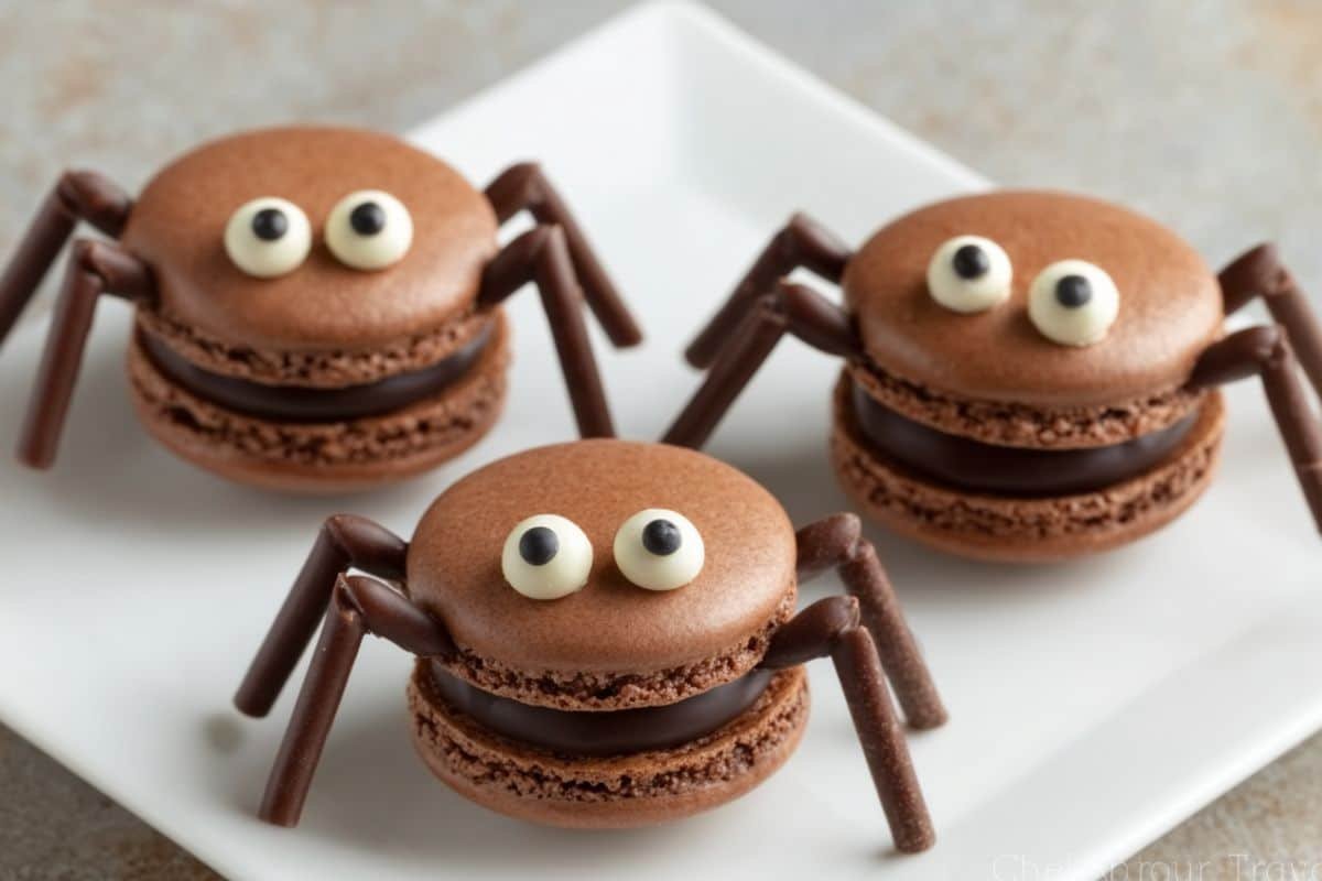 Spooky Spider Macarons