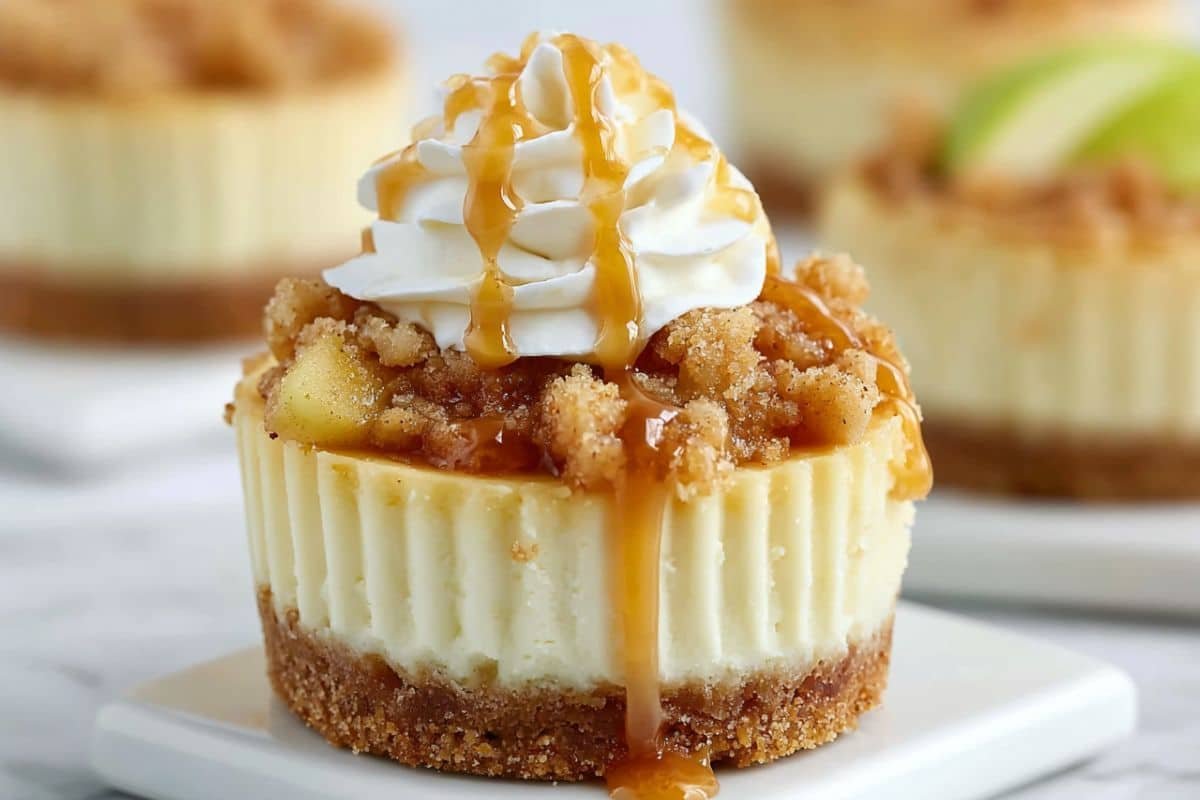 Apple Crisp Mini Cheesecakes