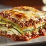 Beef and Zucchini Noodle Lasagna recipe