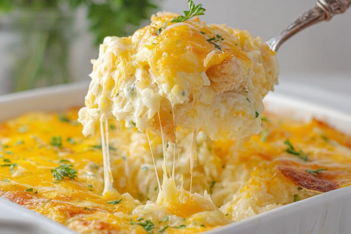 Cheesy Angel Chicken and Rice recipe