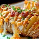 Cheesy Bacony Hasselback Potatoes recipe