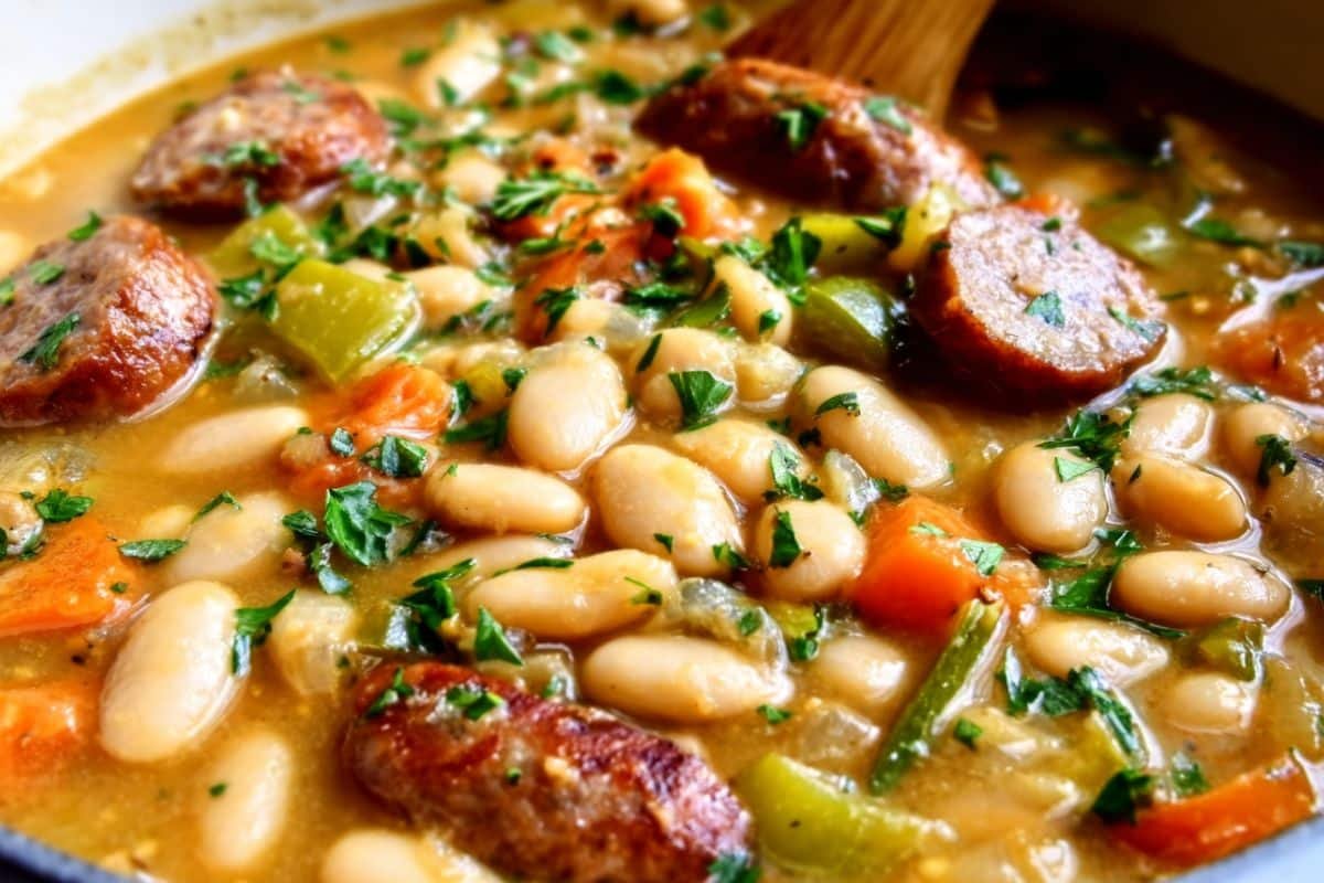 Creamy Bean Soup with Sausage