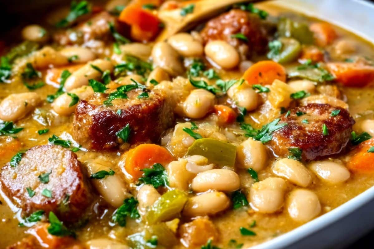 Creamy Bean Soup with Sausage