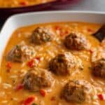 Creamy Tomato Orzo Soup with Chicken Meatballs recipe