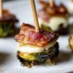 Crispy Brussels Sprouts with Bacon and Cheese recipe