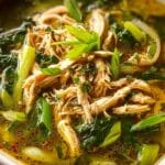 Ginger Chicken and Rice Soup with Bok Choy recipe