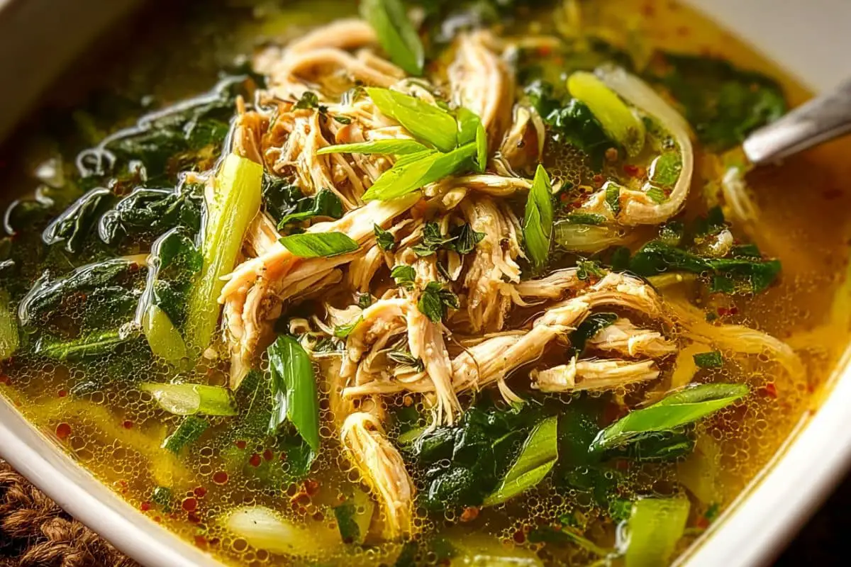 Ginger Chicken and Rice Soup with Bok Choy recipe