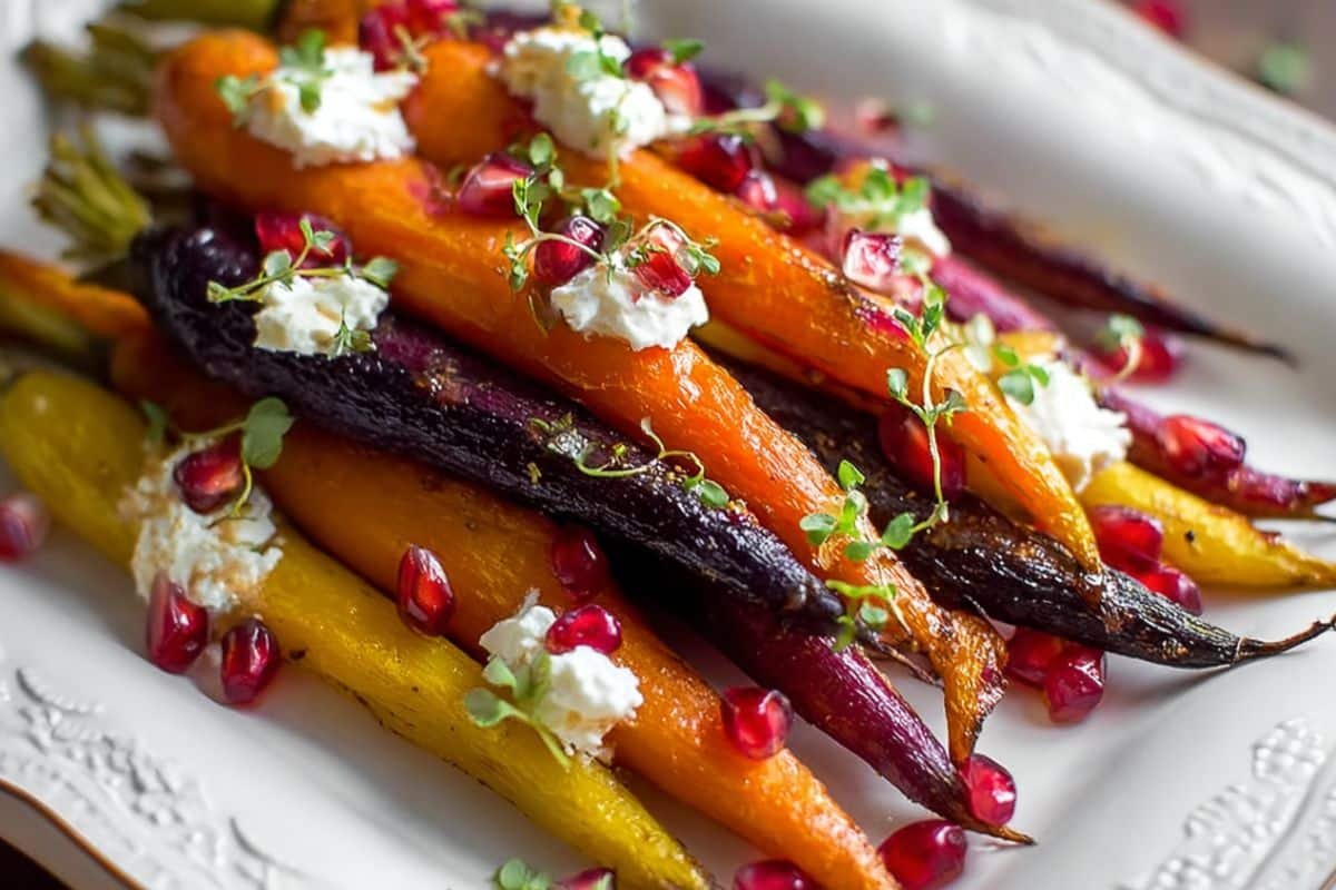 Honey Roasted Rainbow Carrots
