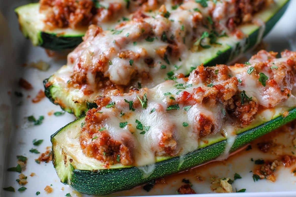 Italian Stuffed Zucchini Boats