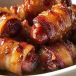 Maple Glazed Bacon Weenies recipe