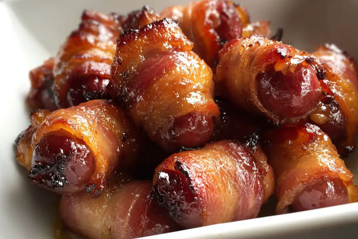 Maple Glazed Bacon Weenies