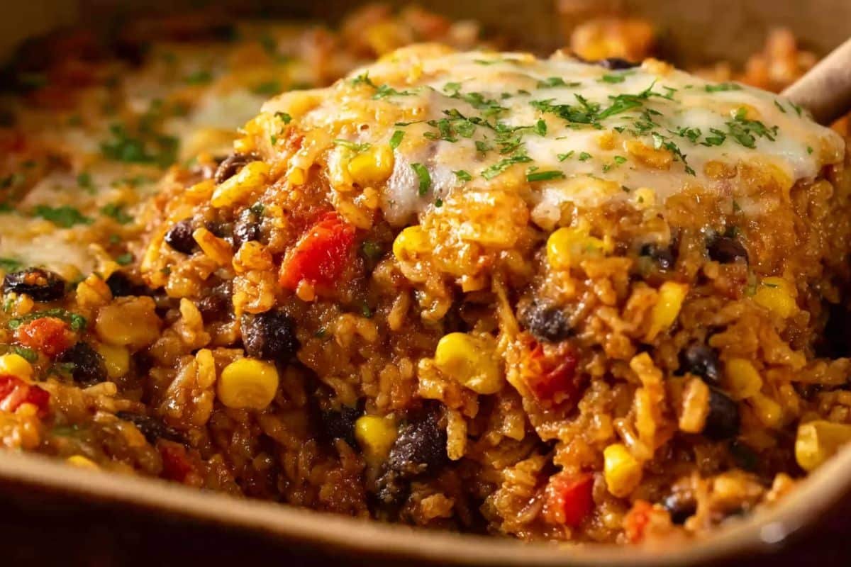 Mexican Ground Beef Casserole with Rice