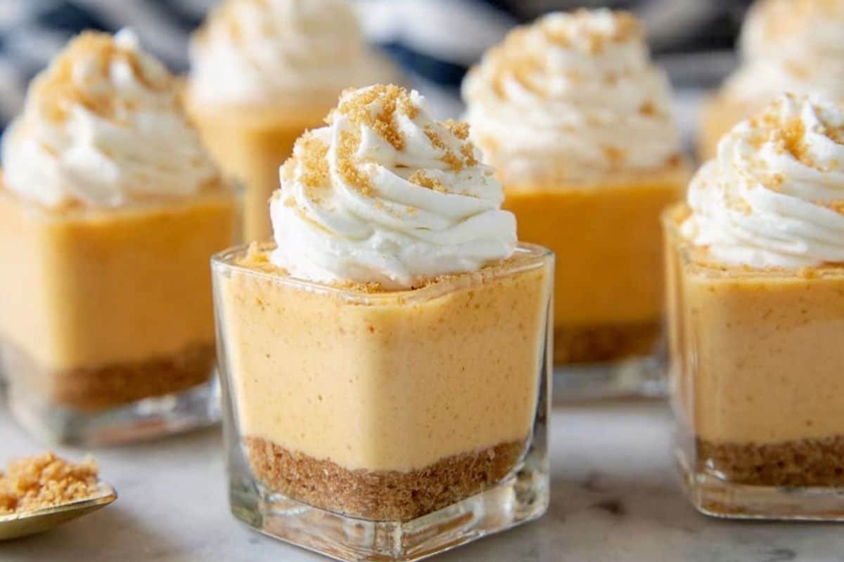 Mini Pumpkin Pie Cheesecakes (No‑Bake!)