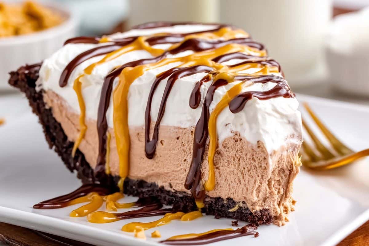 Peanut Butter Chocolate Instant Pudding Pie (No Bake)
