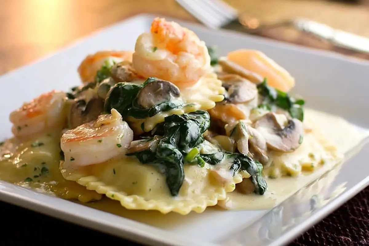Ravioli with seafood recipe