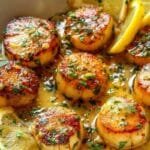 Seared Lemon Garlic Butter Scallops recipe