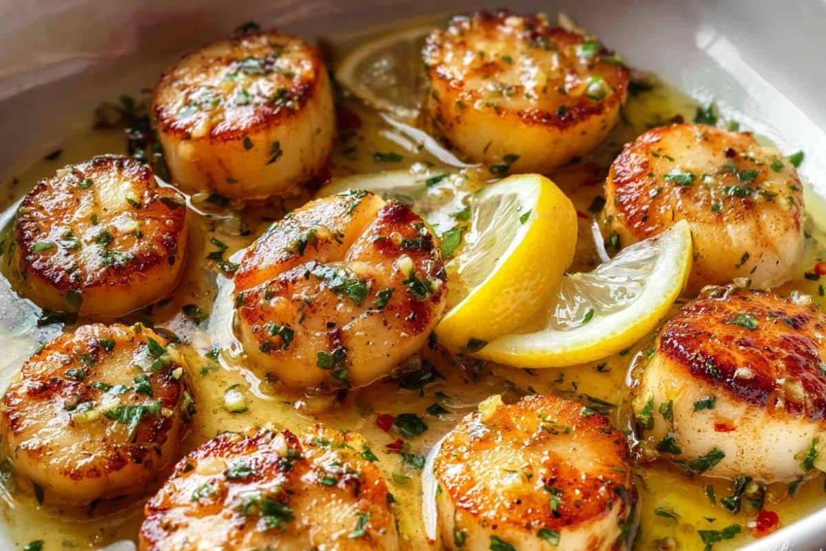  Lemon Garlic Butter Scallops
