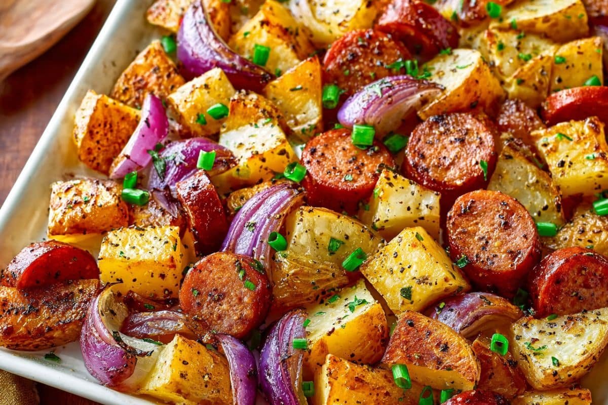 Sheet Pan Sausage and Potatoes