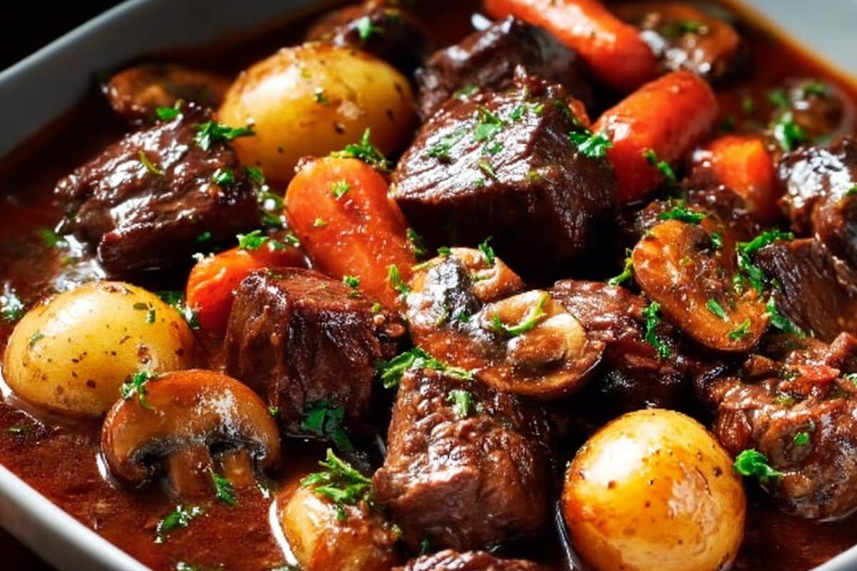 Slow Cooker Beef Bourguignon