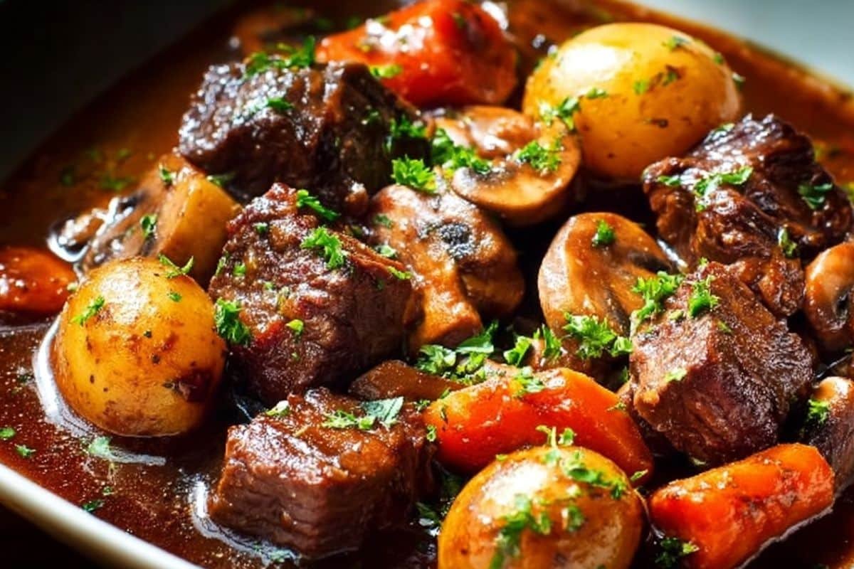 Slow Cooker Beef Bourguignon