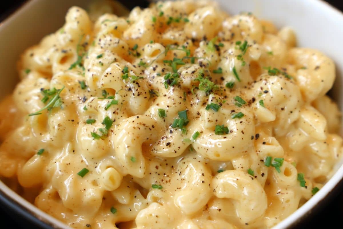 Slow Cooker Four Cheese Mac and Cheese