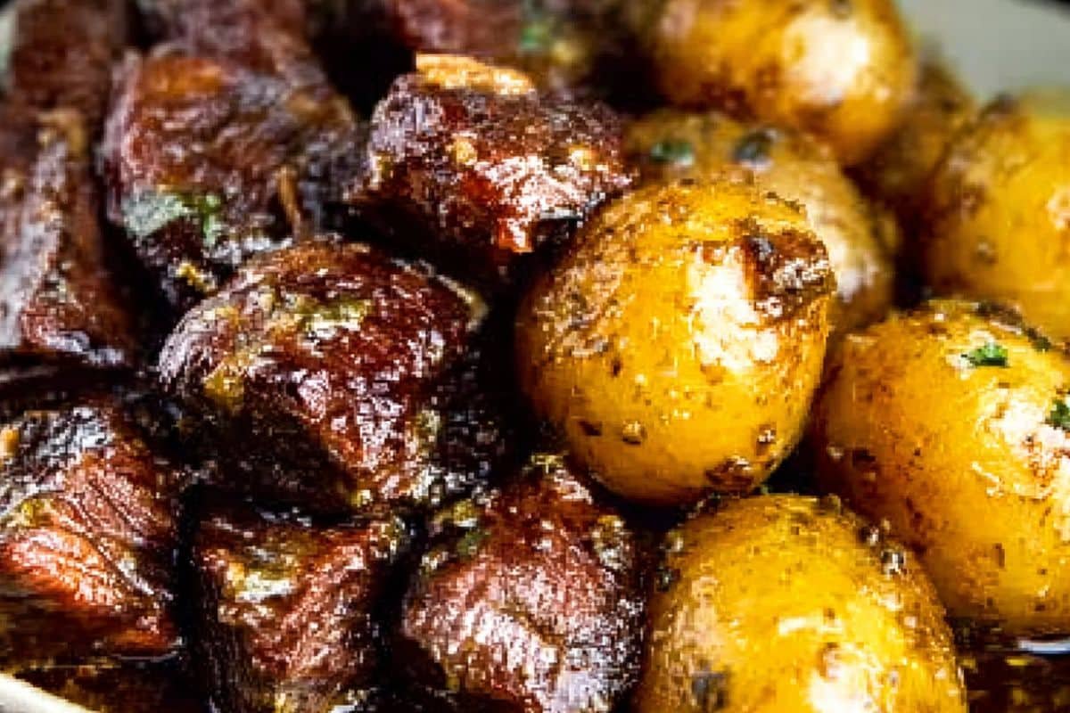 Slow Cooker Garlic Butter Beef Bites
