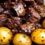 Slow Cooker Garlic Butter Beef Bites recipe