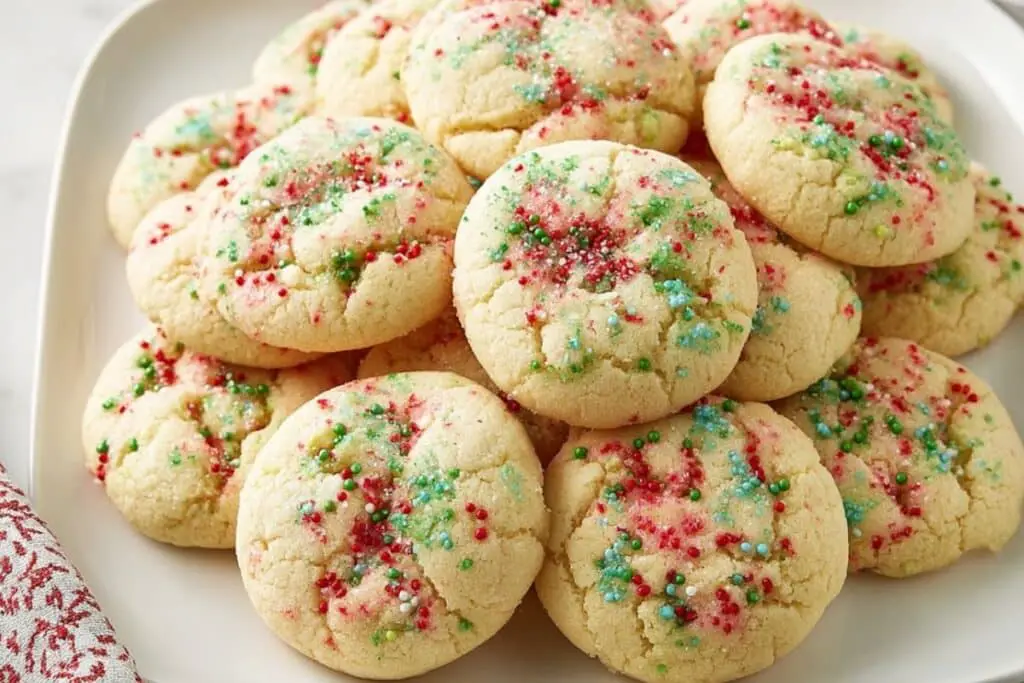 Soft CuSoft Christmas Sprinkle Sugar Cookiestout Sugar Cookies