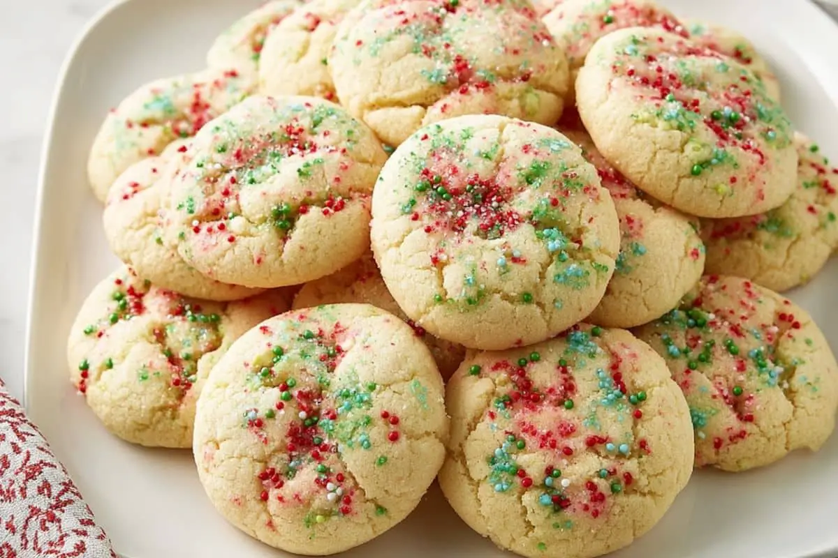 Soft CuSoft Christmas Sprinkle Sugar Cookiestout Sugar Cookies