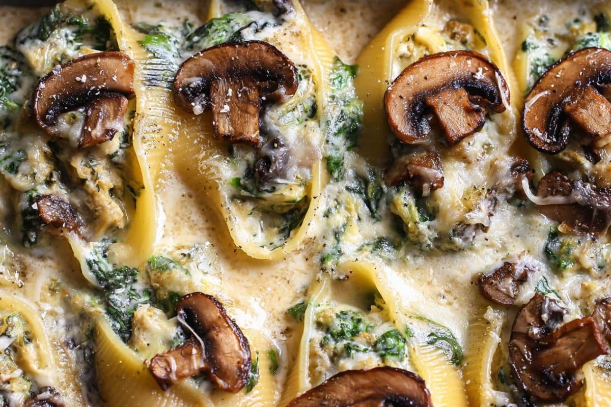 Spinach & Mushroom Stuffed Shells