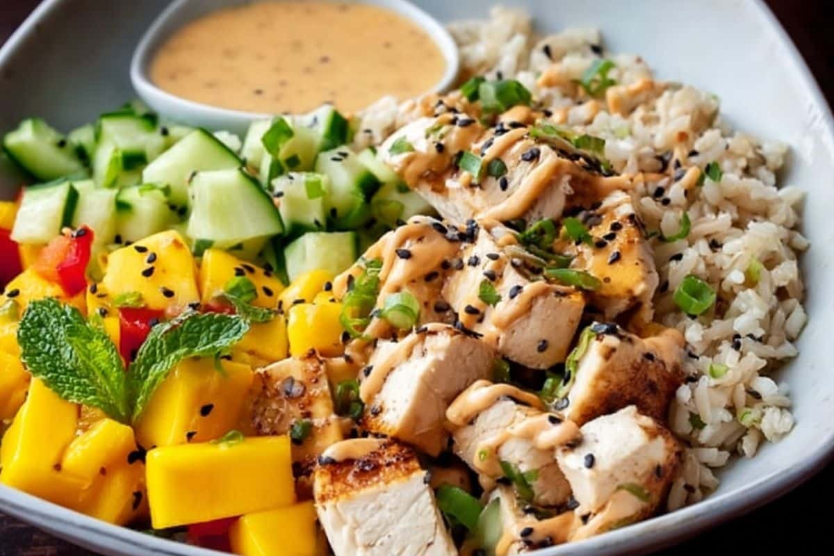 Thai Peanut Chicken Bowls