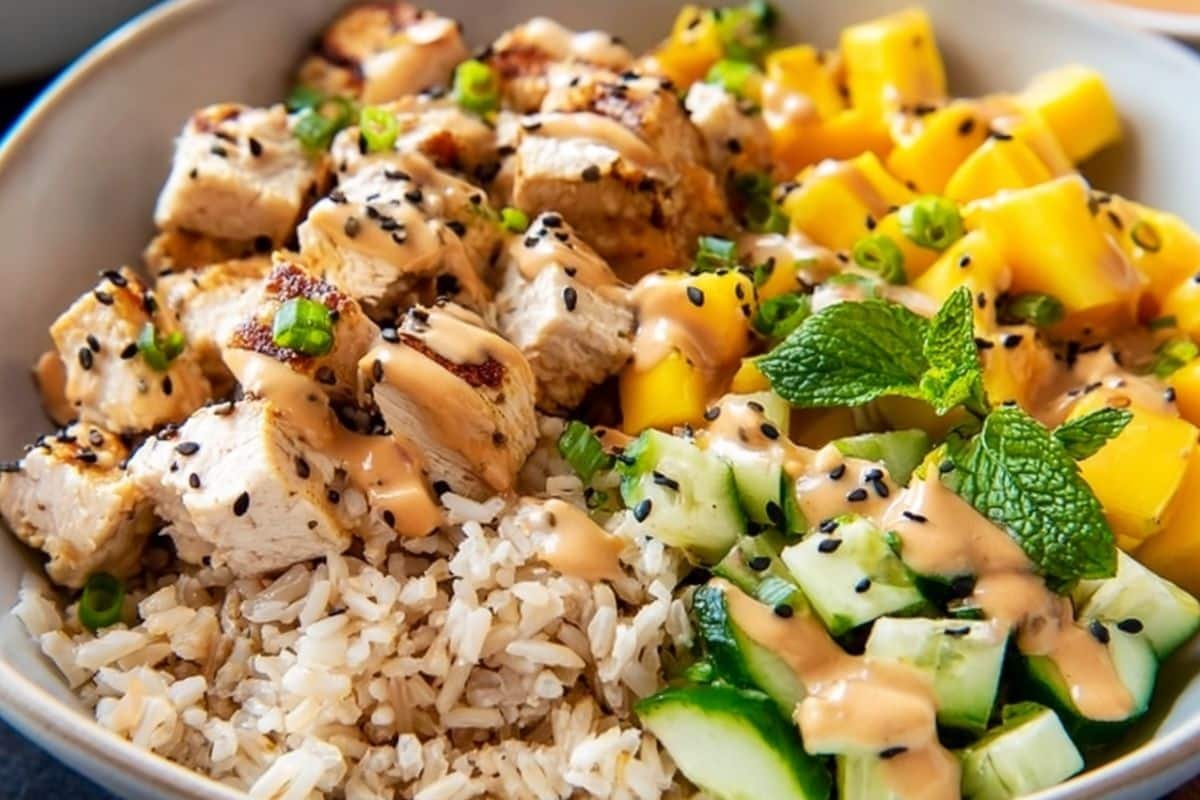 Thai Peanut Chicken Bowls