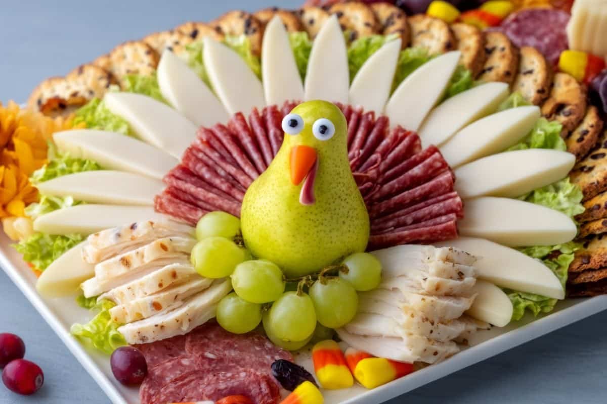 Thanksgiving Turkey Cheese Board