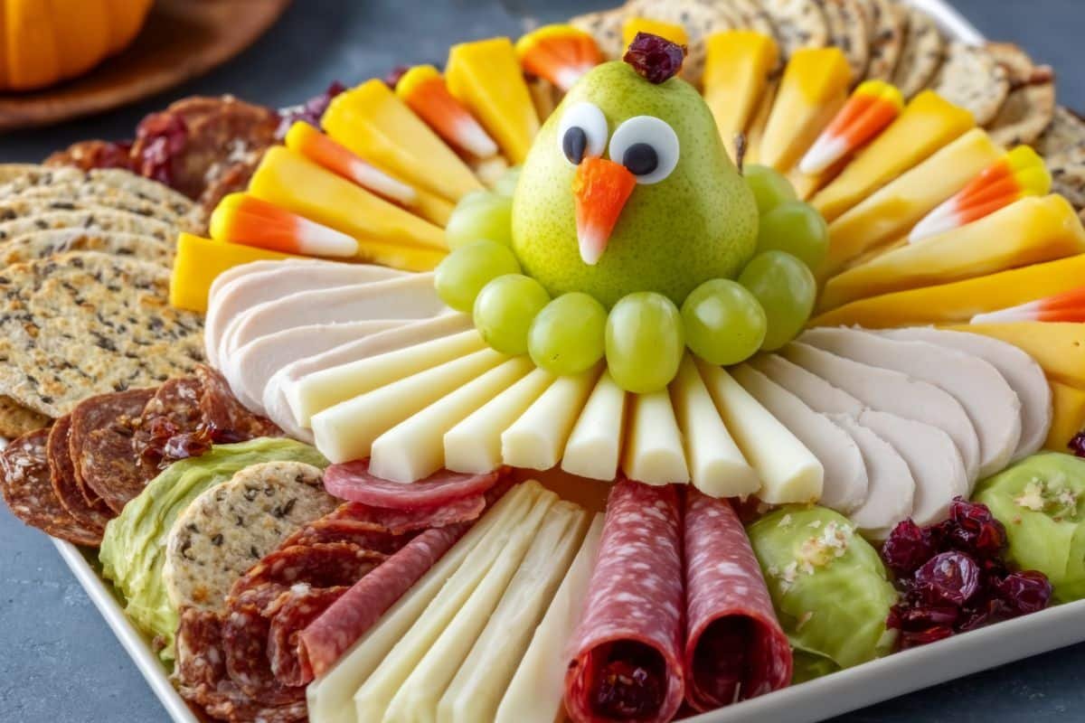 Thanksgiving Turkey Cheese Board