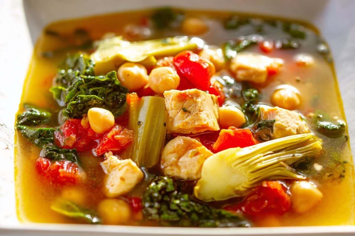 30‑Minute Mediterranean Chicken Soup